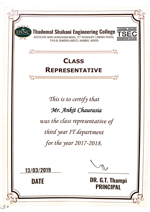 Class Representative Award